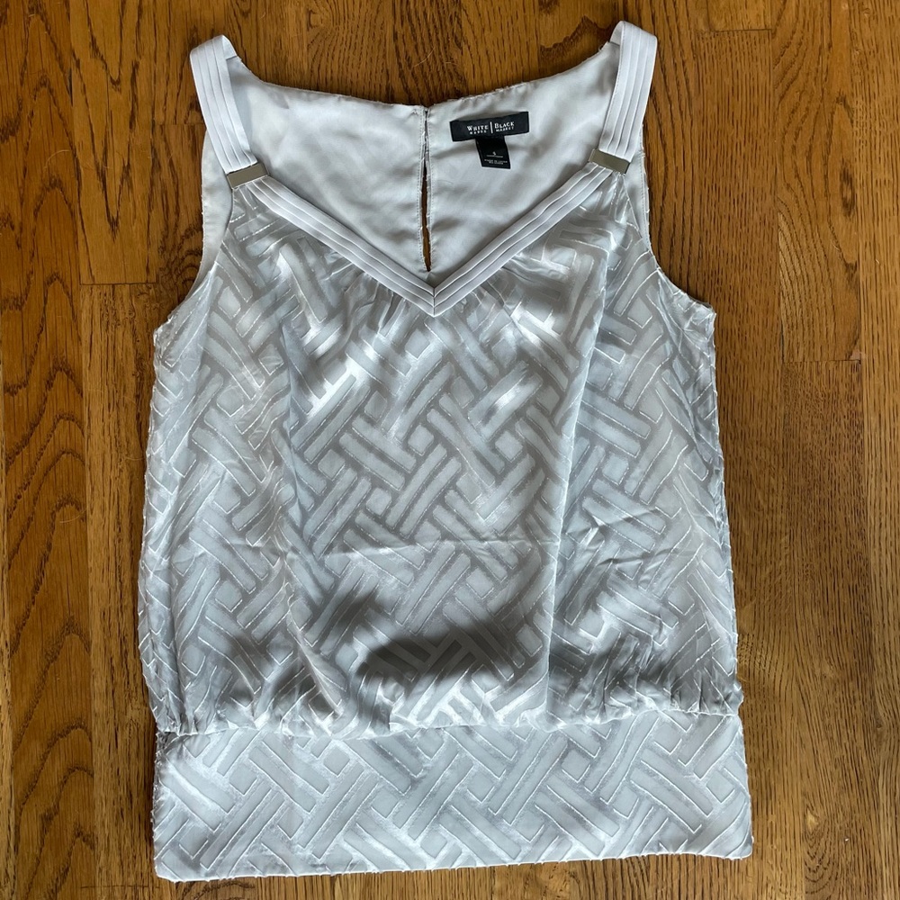 White House Black Market silver top
